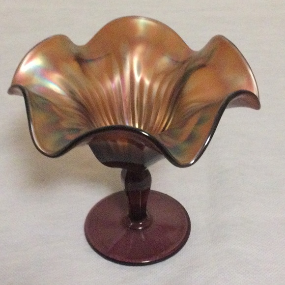 Carnival Glass Other Vintage Rarest Piece Of Brown Carnival Glass